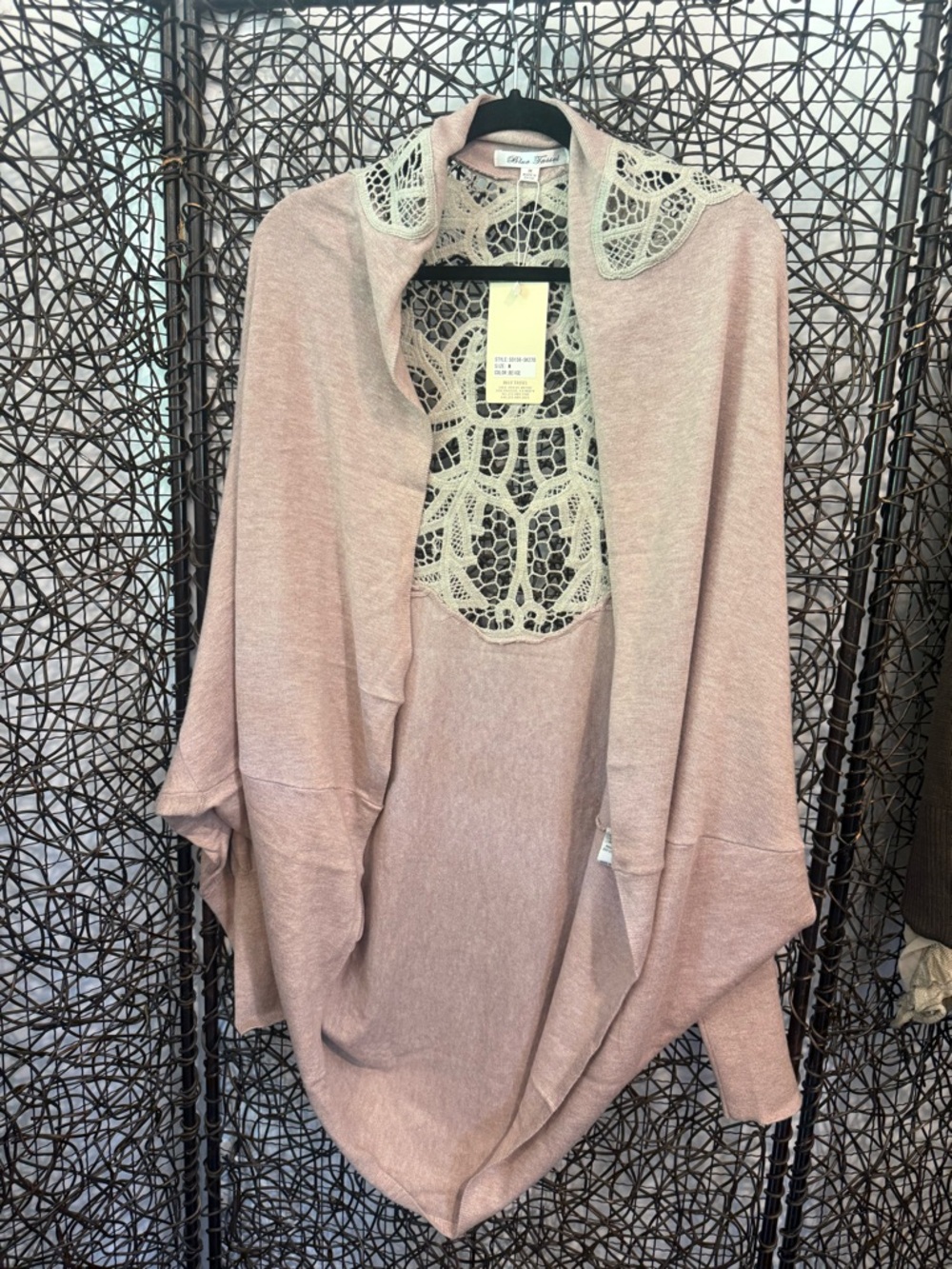 Cardigan with Open Lace Back (0156) - Picture 2 of 3